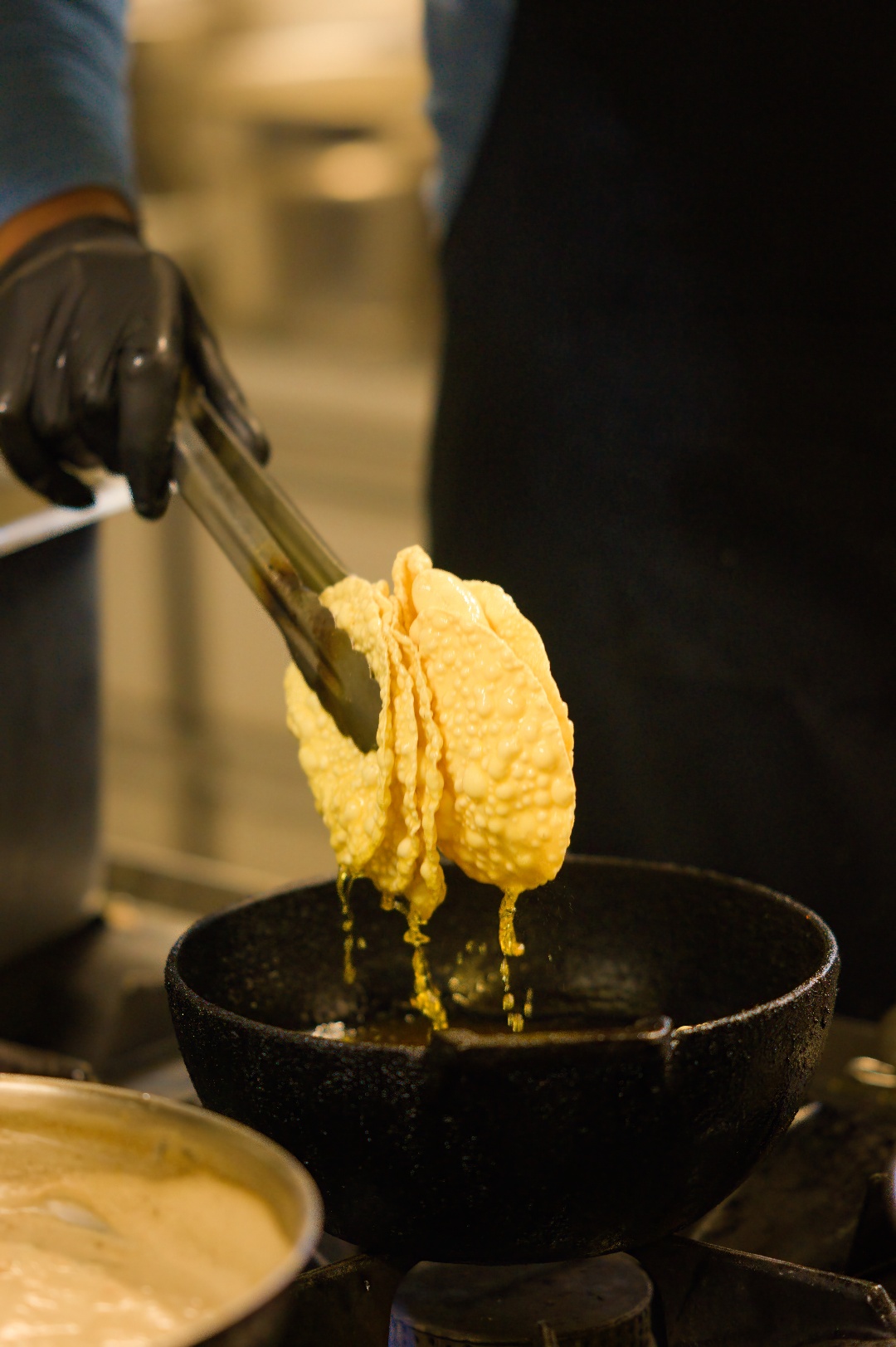 Fresh Kerala food preparation at The Spice Route Indian restaurant Munich Germany