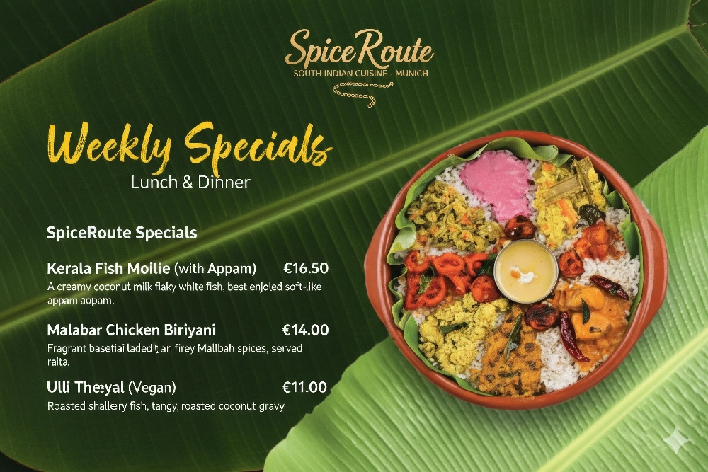 Special menu of the week